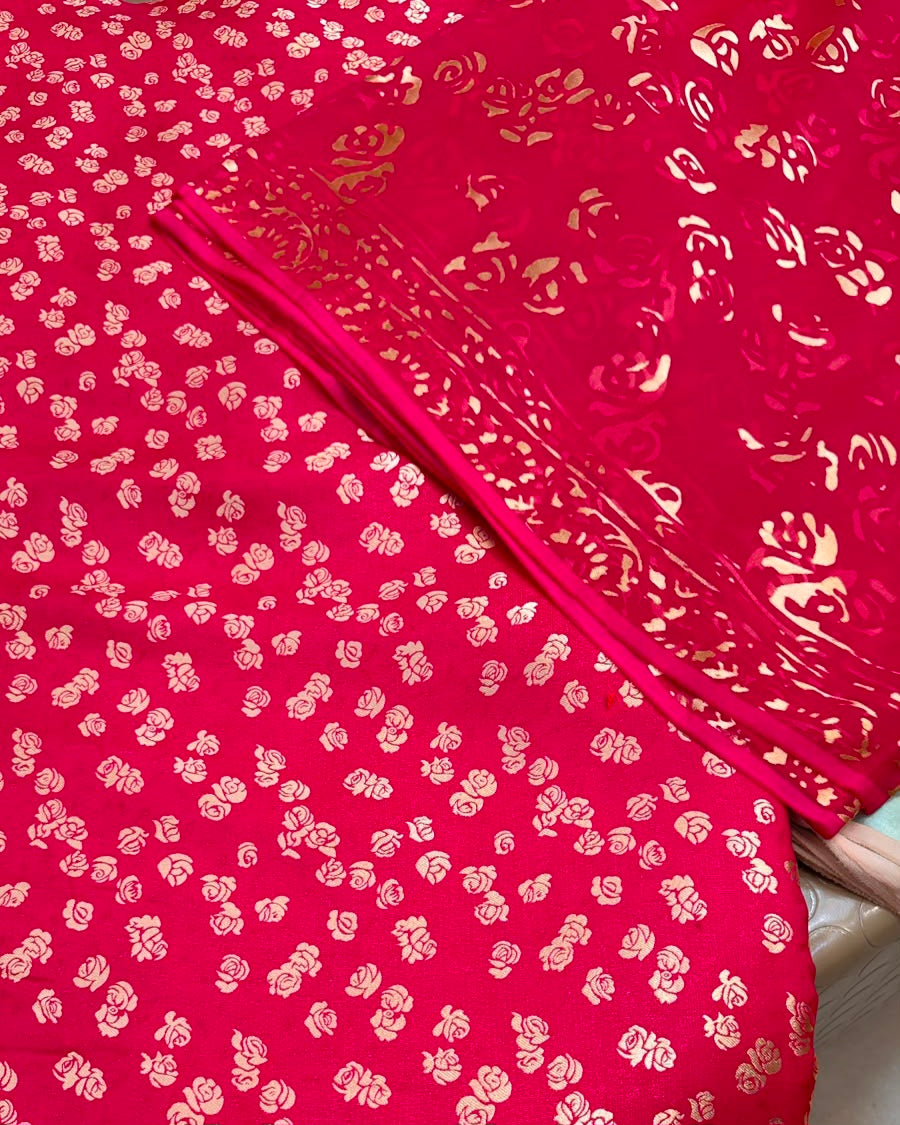 CZ-15135 Pure China Patti With Pure Barosha Dupatta