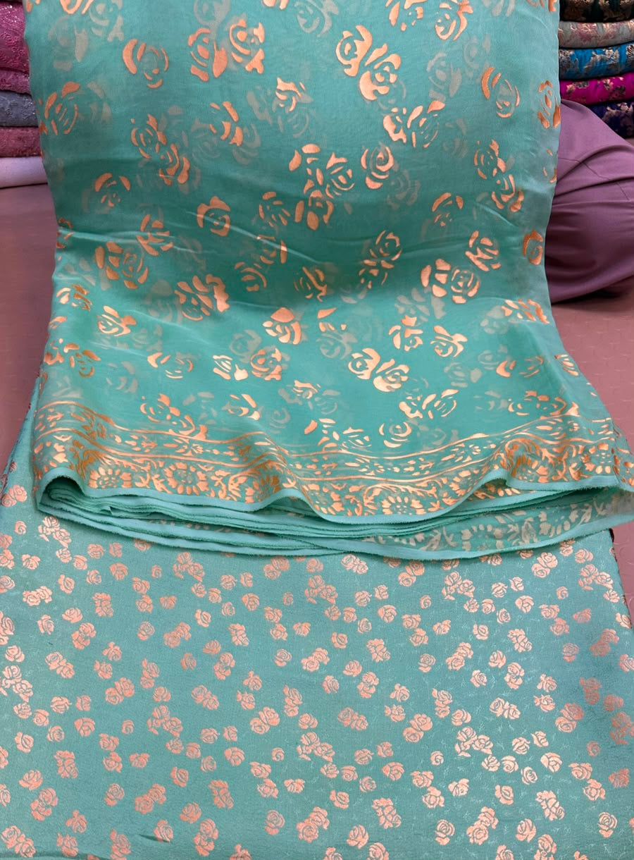CZ-15127 Pure China Patti With Pure Barosha Dupatta