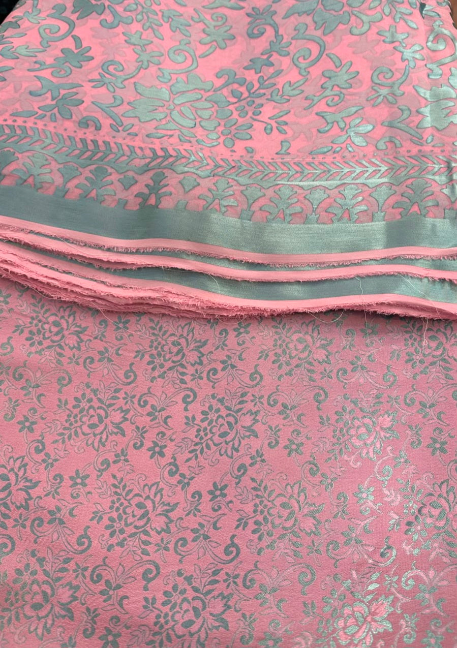 CZ-15126 Pure China Patti With Pure Barosha Dupatta